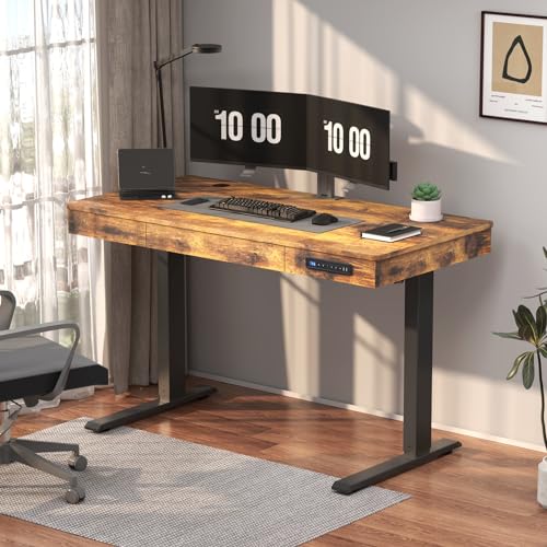 White 48 x 24 Inches Height Adjustable Electric Standing Desk O846025