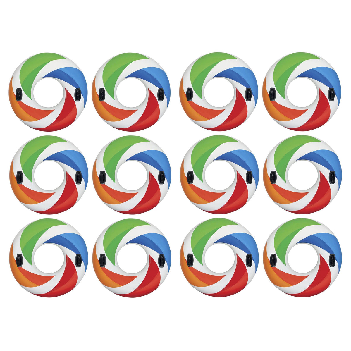 Inflatable Swimming Pool Raft with Handles (12 Pack) Y68651