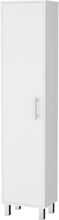 White Single Door Tall Storage Cabinet E3294