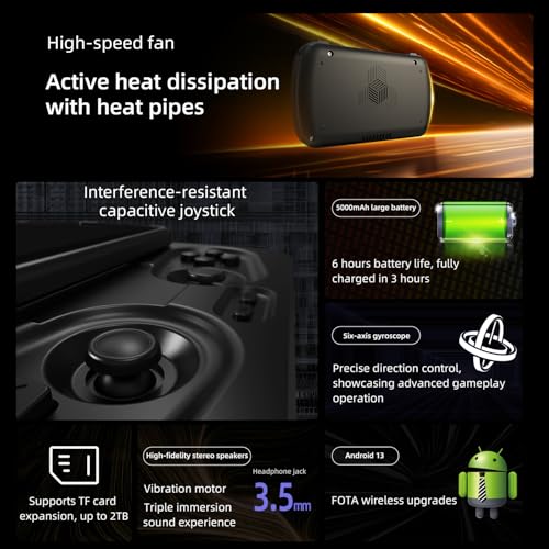 Black Handheld Retro Game Console with 128G Card F9235