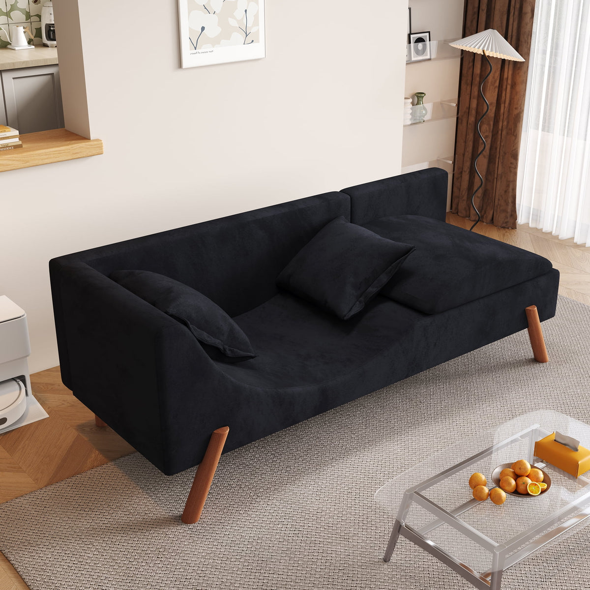 Convertible Multifunctional Chaise Longue Loveseat Sofa P486