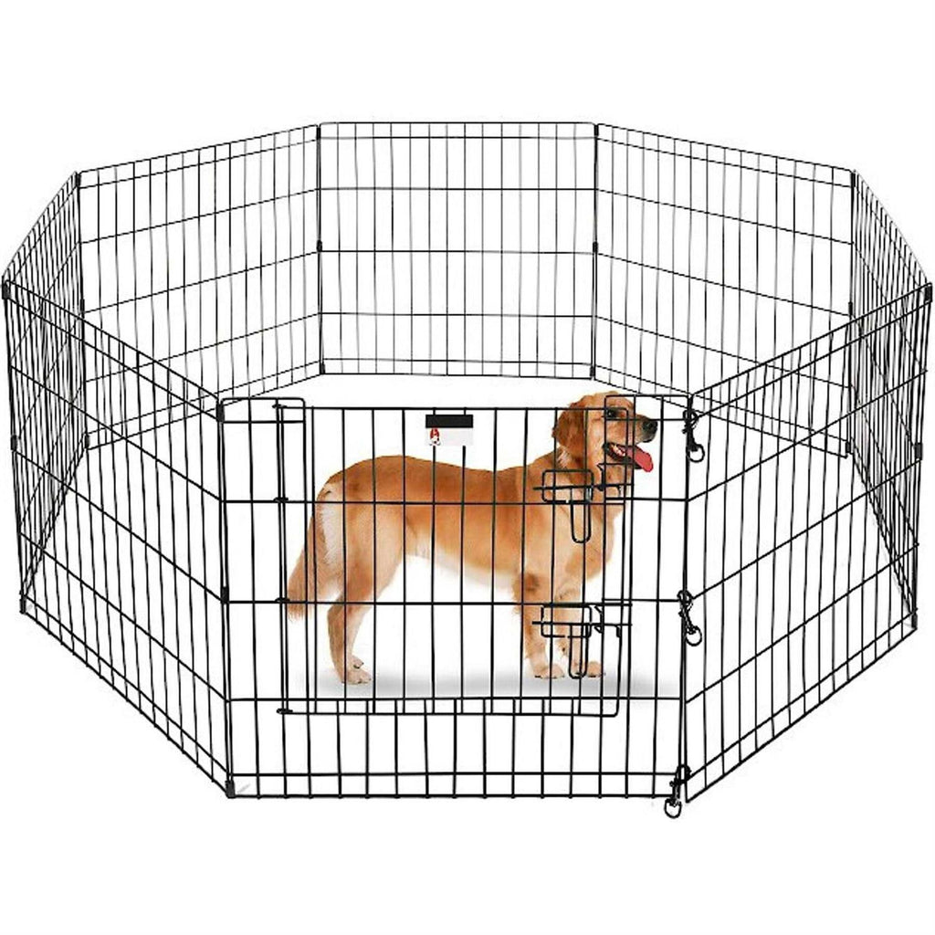 8 Panel Folding Metal Playpen with Door N331564