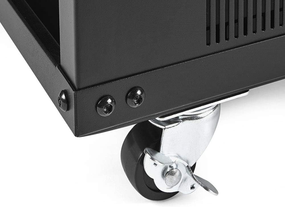 15U Portable Rolling Network Rack with Adjustable Depth R2173