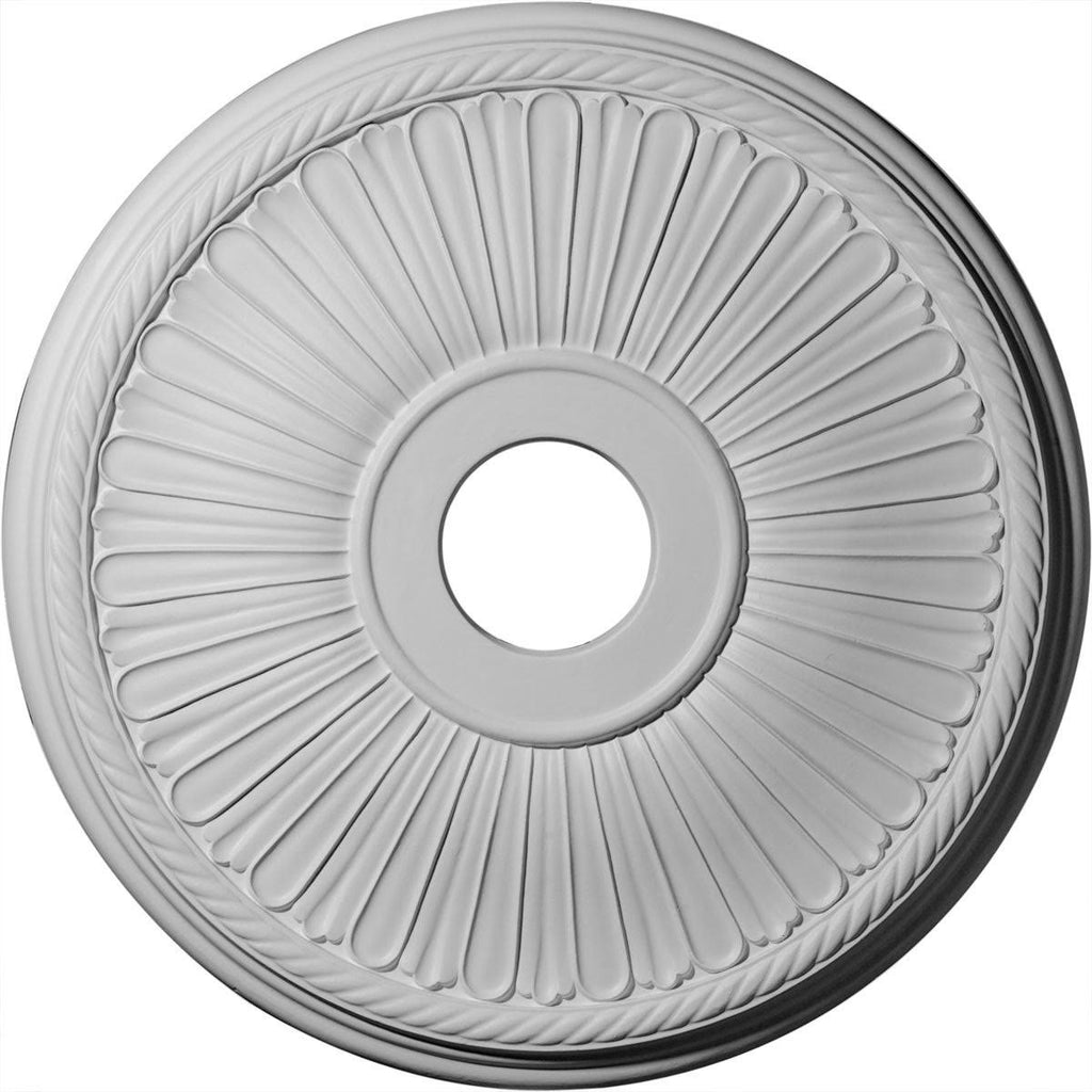 20 1/8 inchod x 3 7/8 inchid x 1 7/8 inchp Hand-Painted Ceiling Medallion P30499