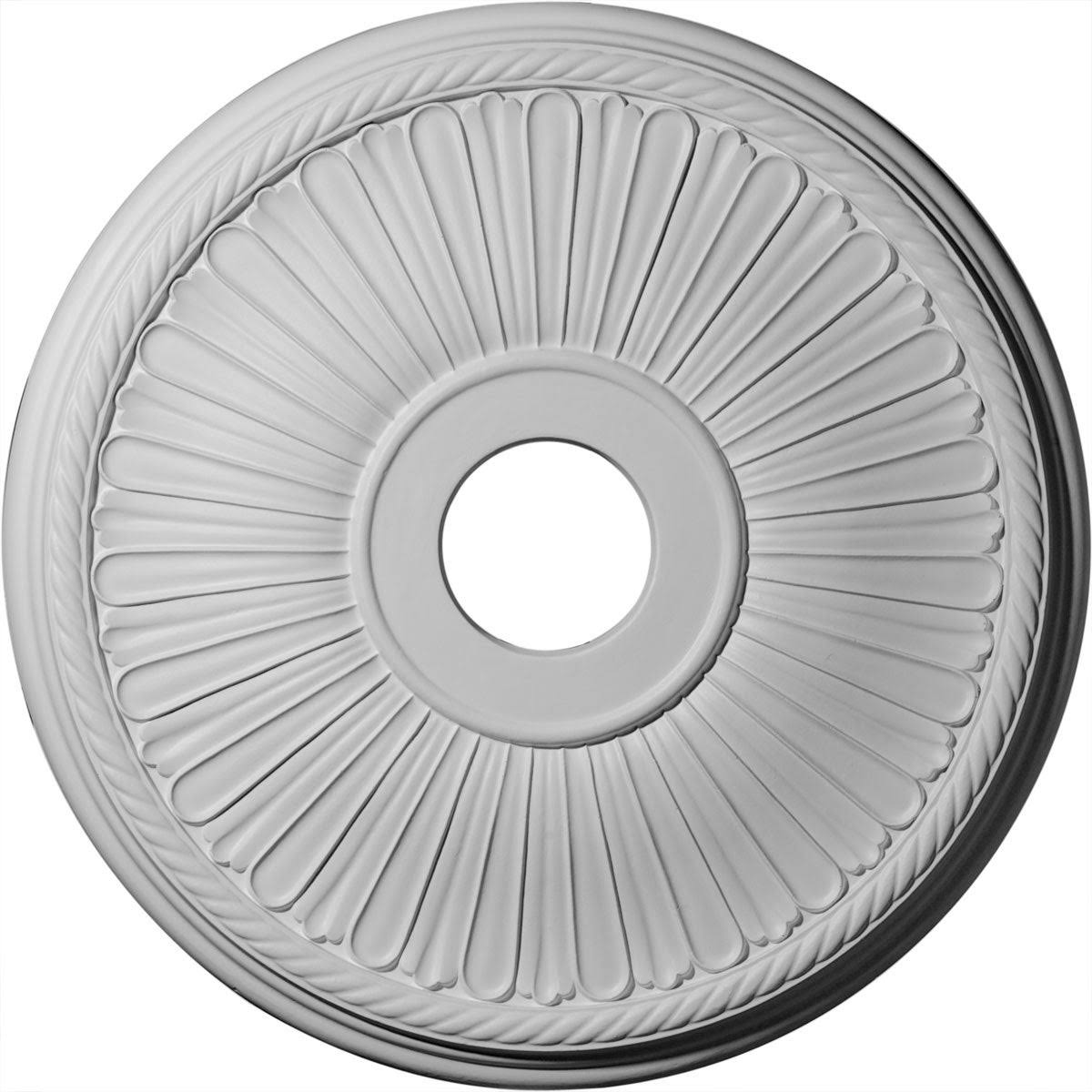 20 1/8 inchod x 3 7/8 inchid x 1 7/8 inchp Hand-Painted Ceiling Medallion P30499