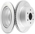 Drilled & Slotted Rear Brake Rotors, 2pcs C76417