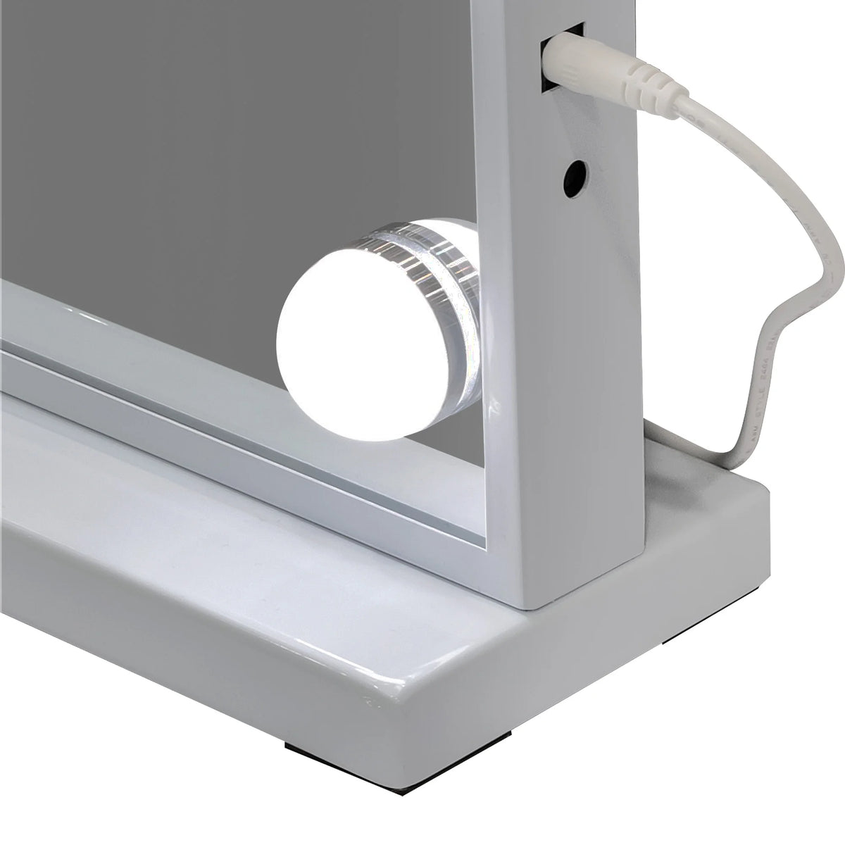 White Metal Hollywood Vanity Mirror with Lights U572