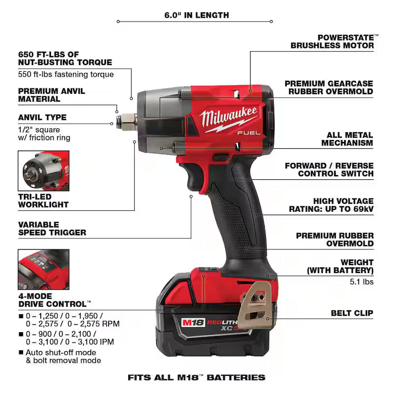 18V Lithium-Ion Brushless Cordless Combo Kit with 5.0 Ah Batteries 7-Tool O285533
