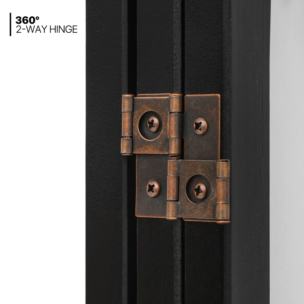 Black 3 Panel Wood Folding Room Divider B28898