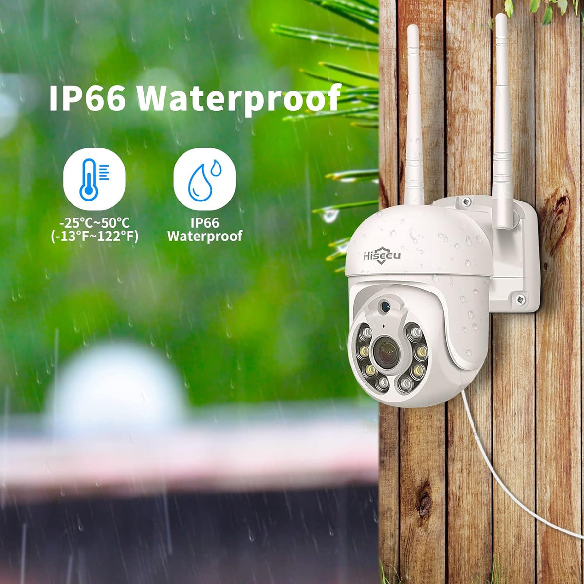 3MP Outdoor WiFi Pan/Tilt Security Camera with Floodlights T4220
