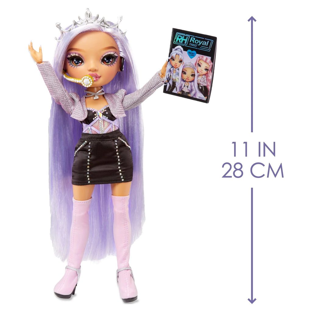 Purple Lilac Fashion Doll with 2 Designer Outfits and Microphone Headset G563