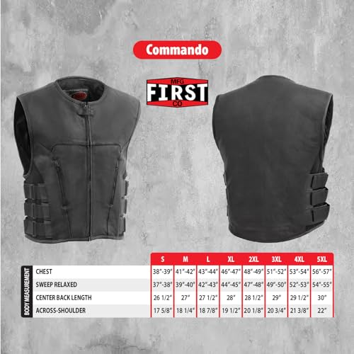 Men's Motorcycle Biker Riding Leather Vest H628271