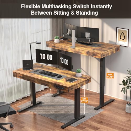 White 48 x 24 Inches Height Adjustable Electric Standing Desk O846025