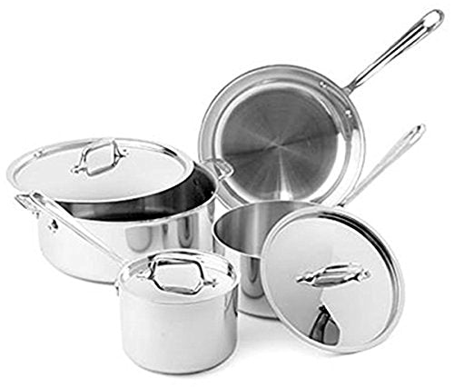 7 Piece Tri-Ply Stainless Steel Cookware Set Q93913