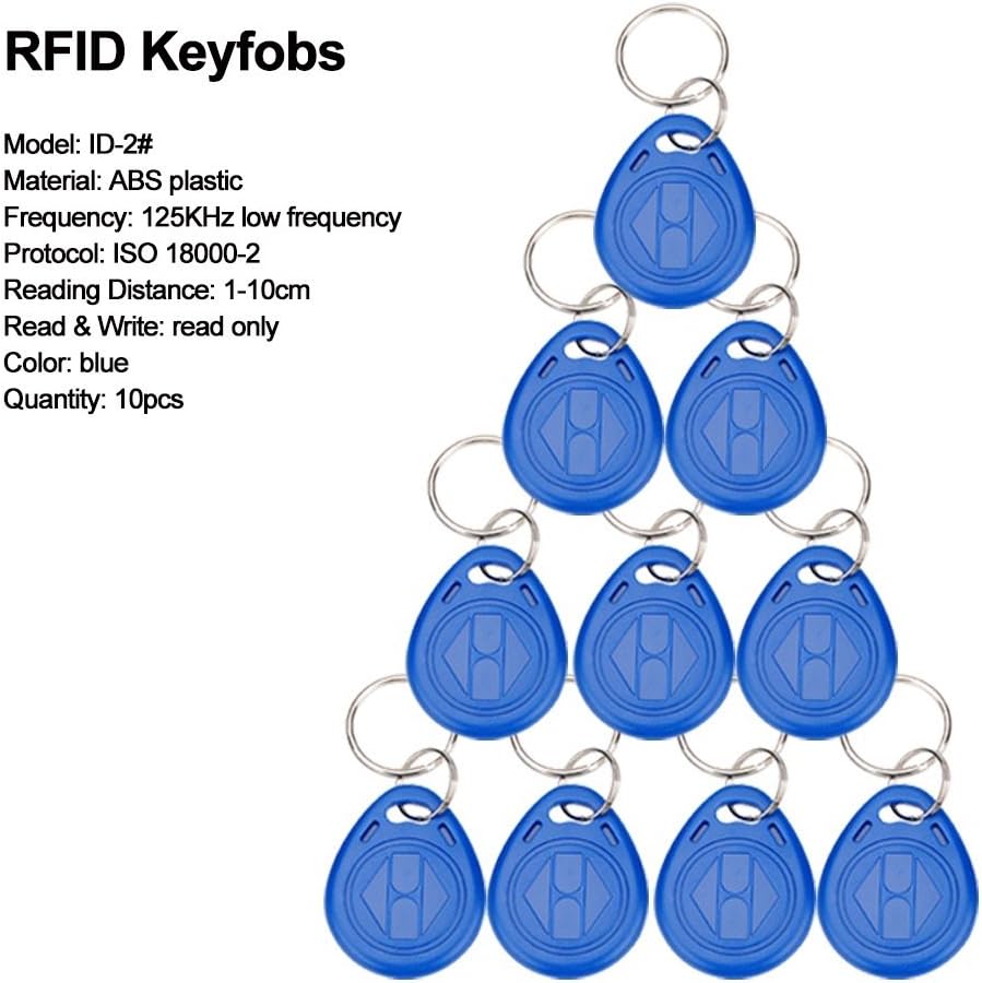 RFID Access Control Keypad 125KHz with DC12V Electric Lock, 3A Power Supply, Exit Button, 10pcs ID Key Cards M182348