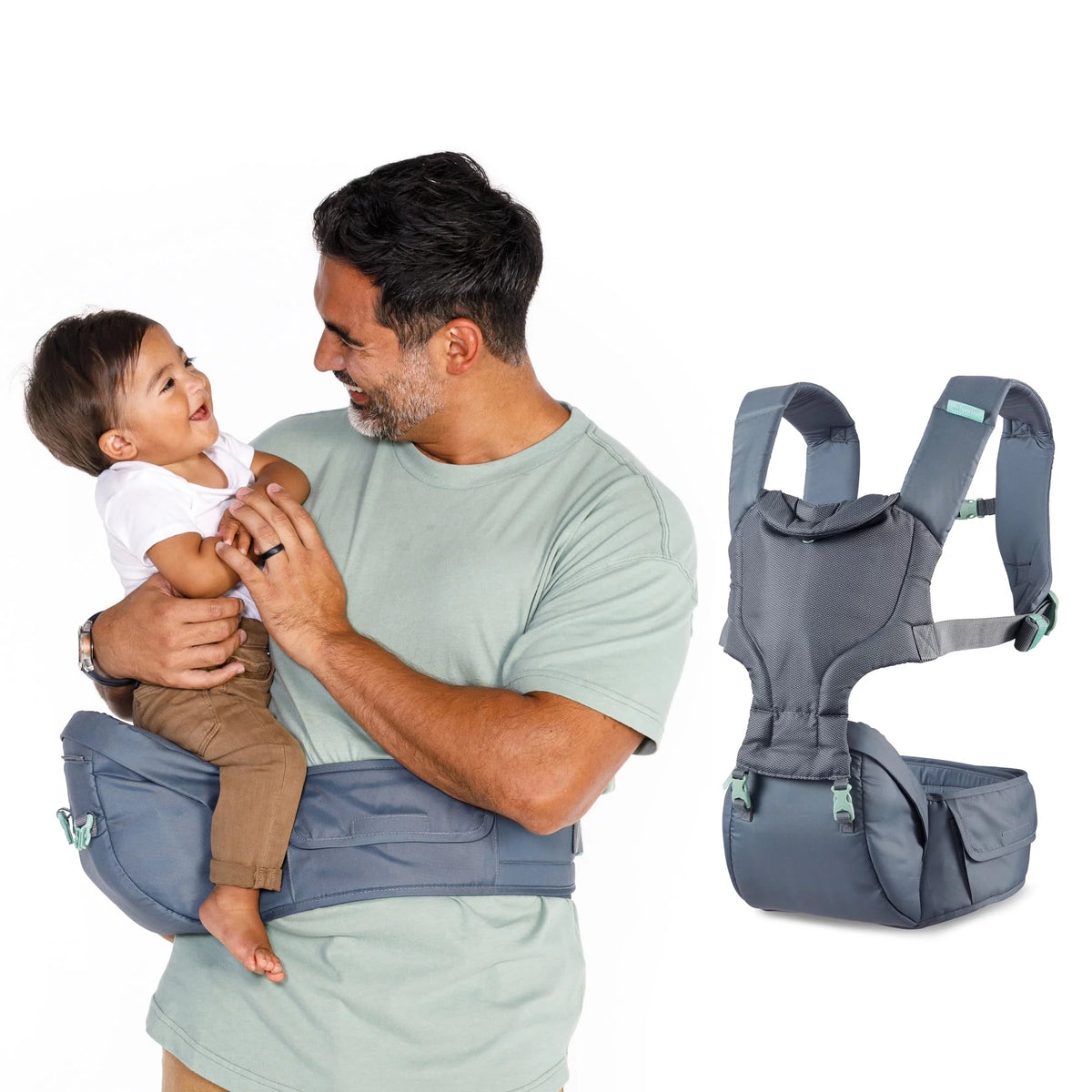 Gray 5-in-1 Hip Seat Baby Carrier U295810