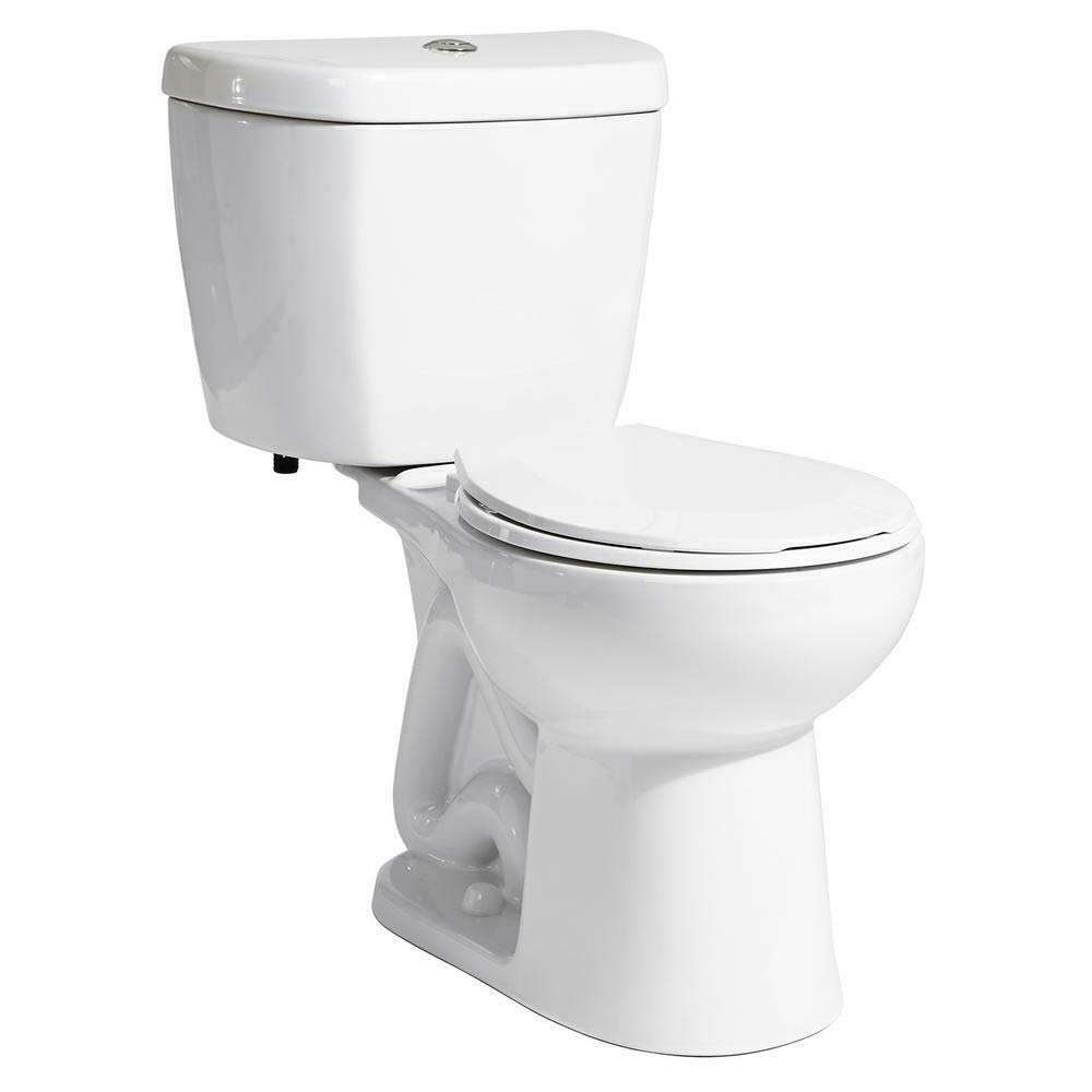 White 2-Piece Round Front Toilet R963657