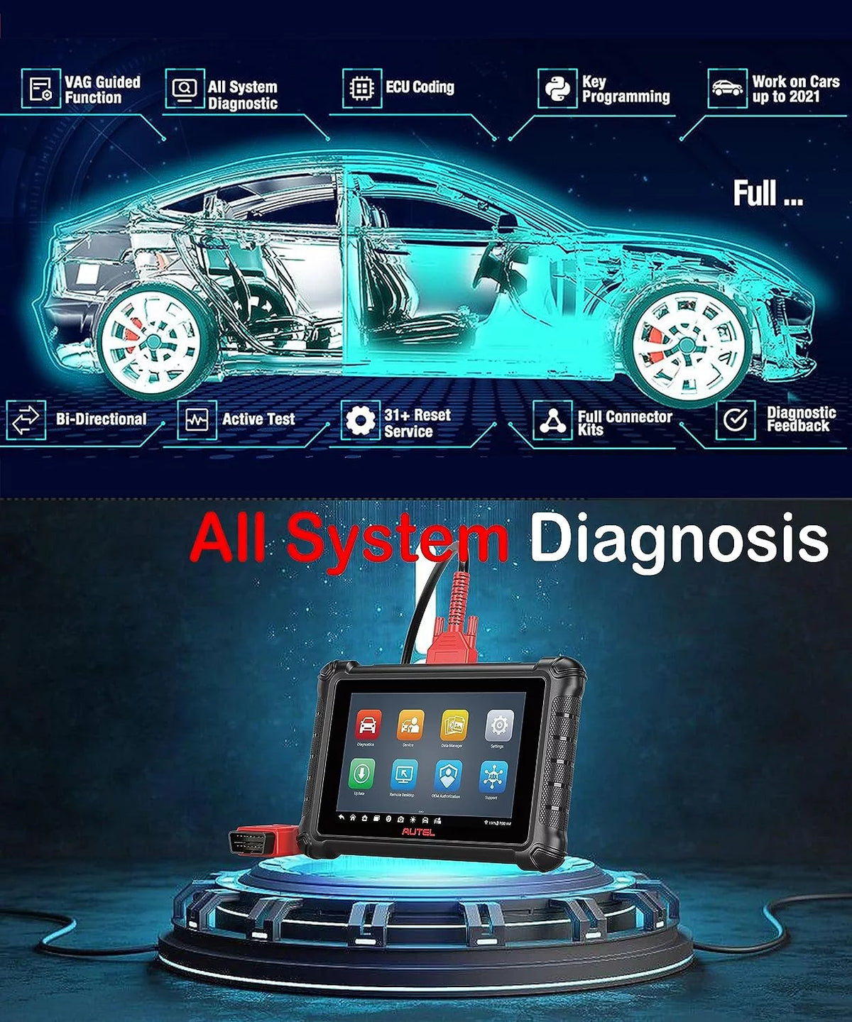 OBD2 Scanner 40+ Function Bi Directional Scan Tool L6901