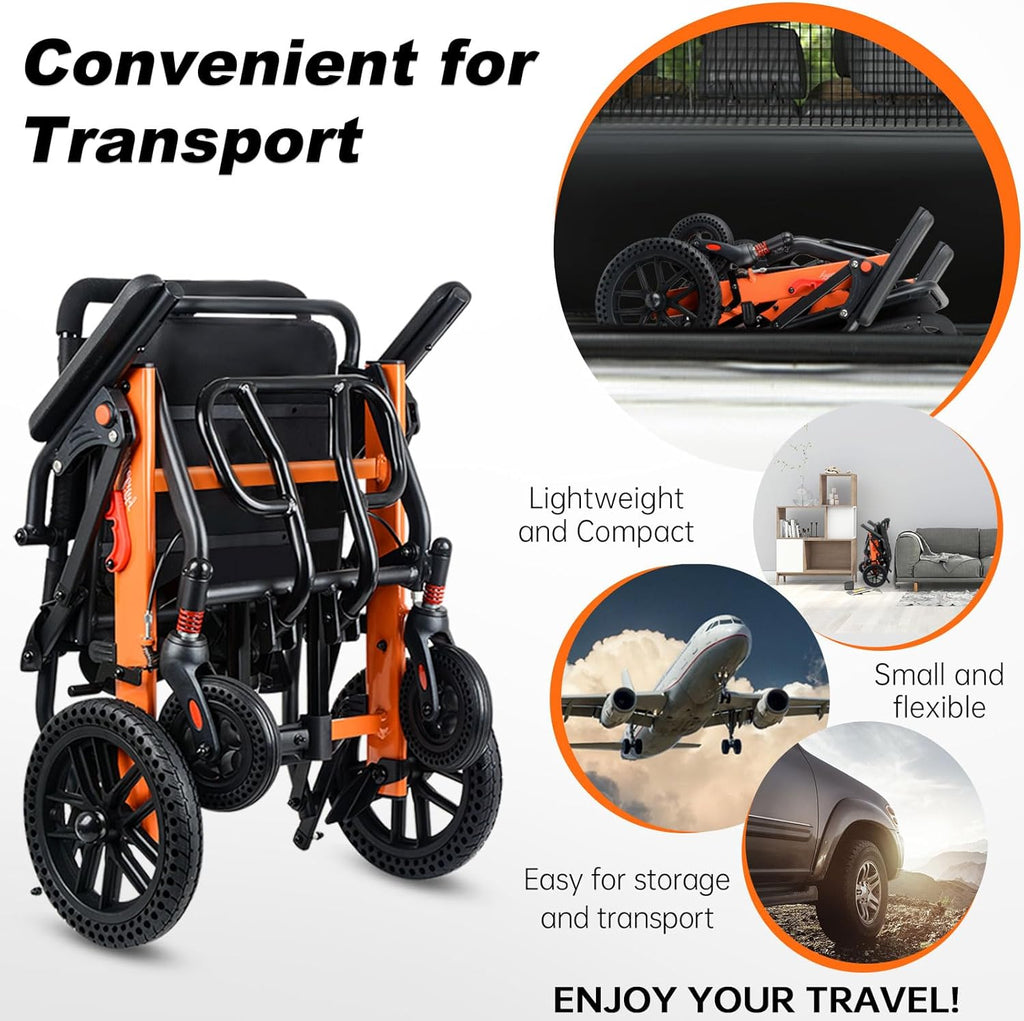 Lightweight Transport Wheelchair with Safety Belt Q867482