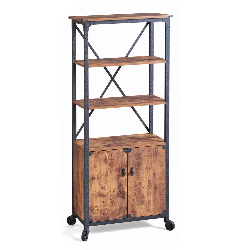 Rustic Bookcase with Doors I592779