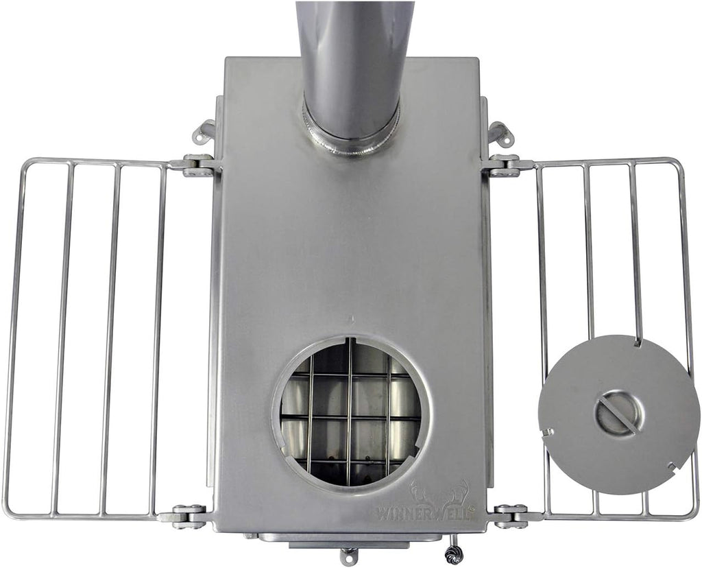 Portable Wood Burning Tent Stove with Chimney Pipe B137261