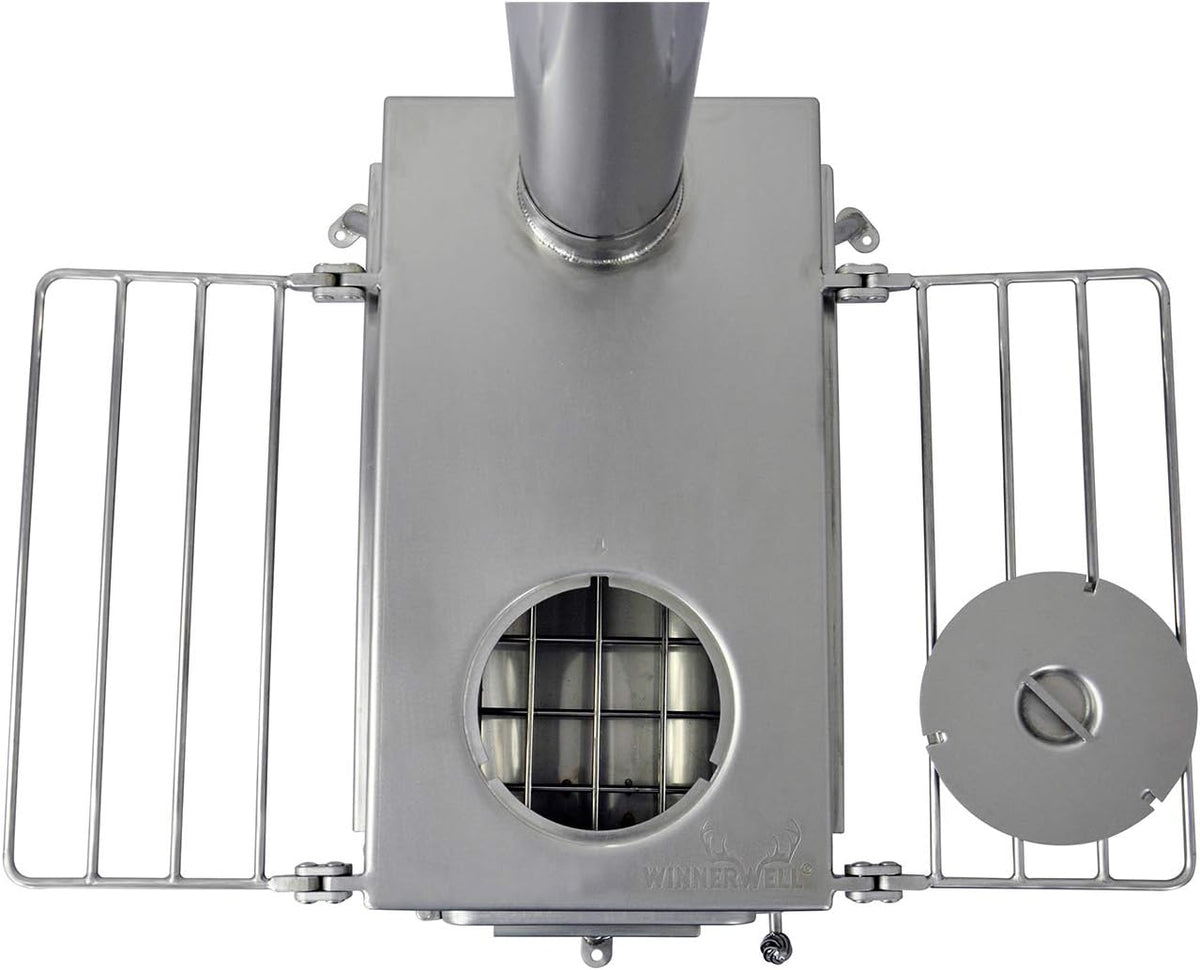 Portable Wood Burning Tent Stove with Chimney Pipe B137261