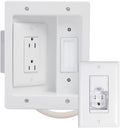 White TV Outlet Wall Kit E669