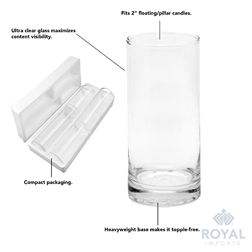 SET of 4 Glass Cylinder Vases V9424