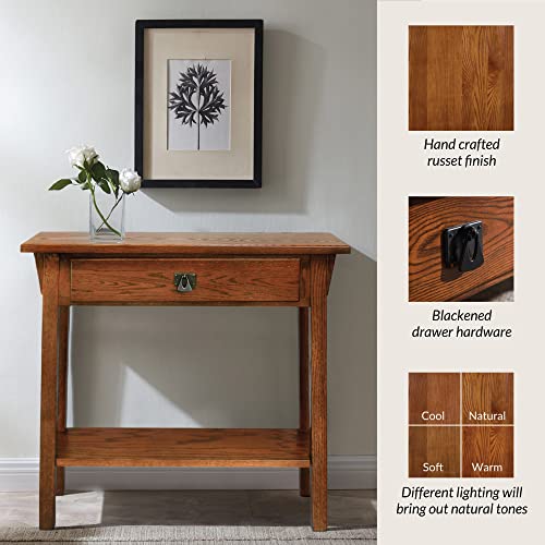 Medium Oak Solid Wood Console Table F8898