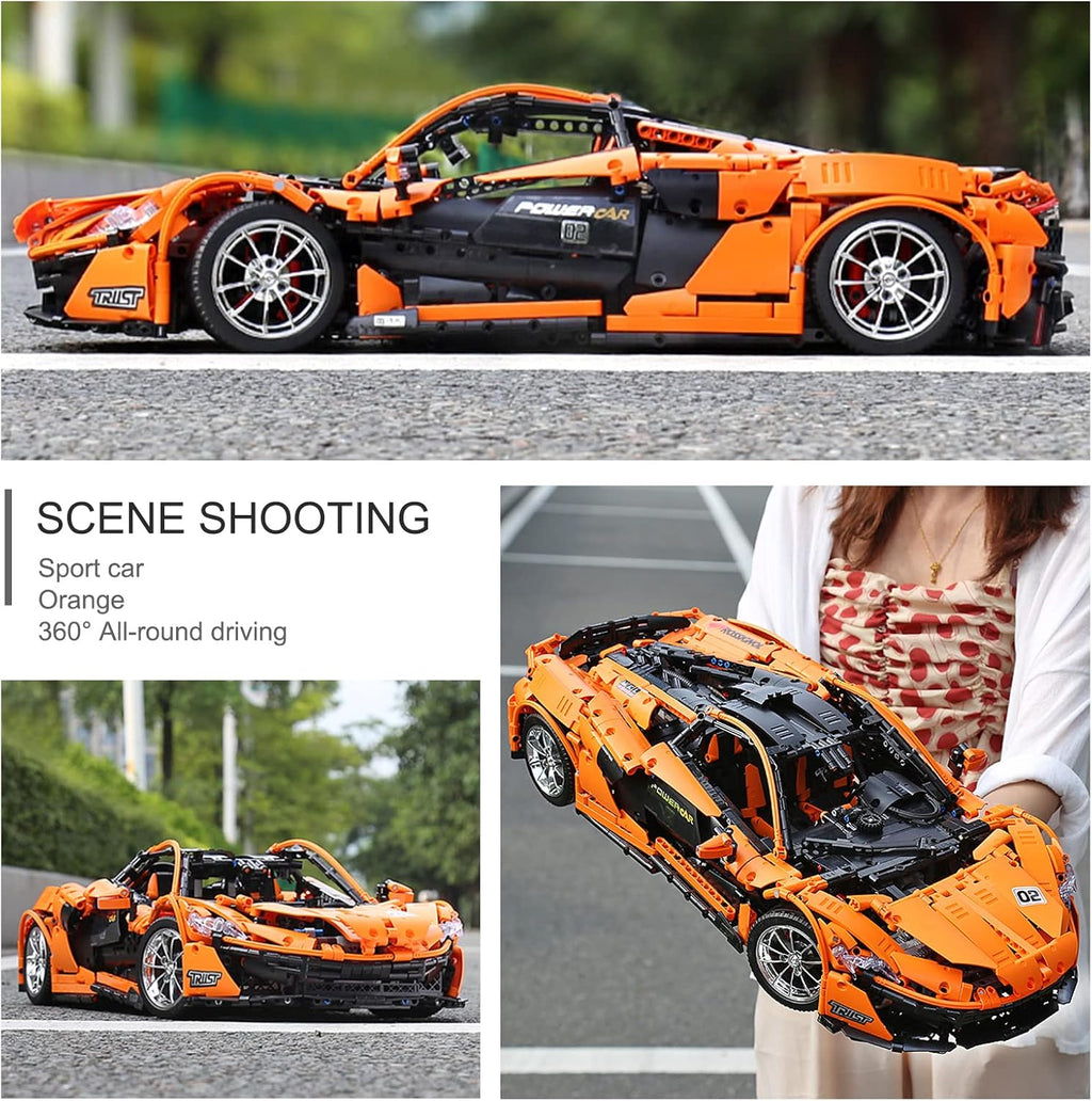 RC Sports Car Building Kit, 3228 Pieces 1:8 Scale T4396