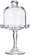 Mini Cake Stand Glass Cupcake Display Plate with Dome Cover Pedestal Dessert Stand Holder Q20066