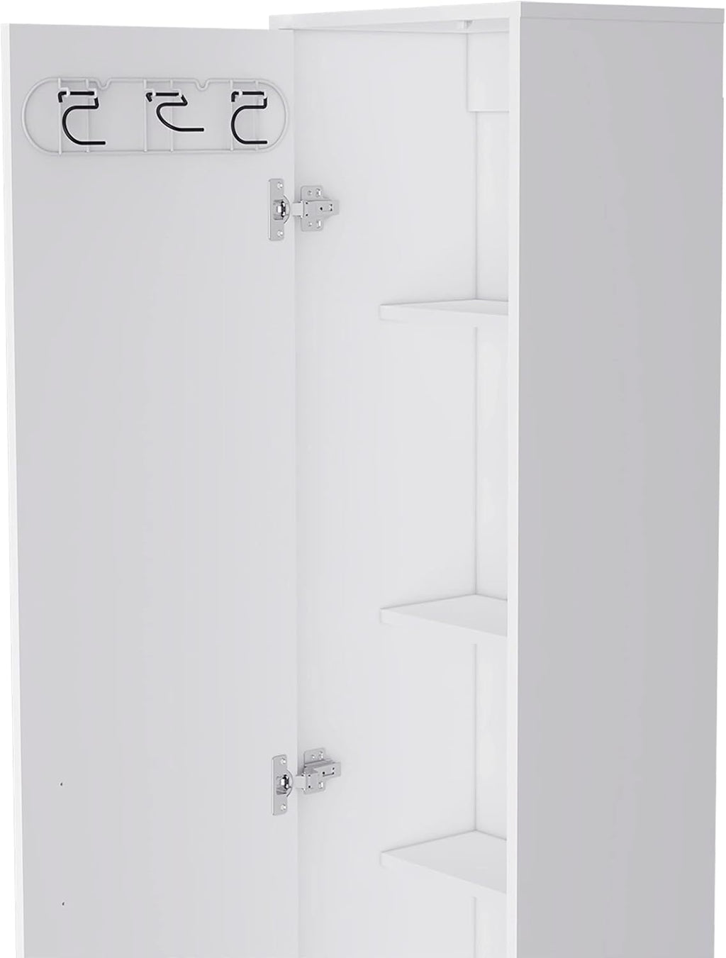 White Single Door Tall Storage Cabinet E3294