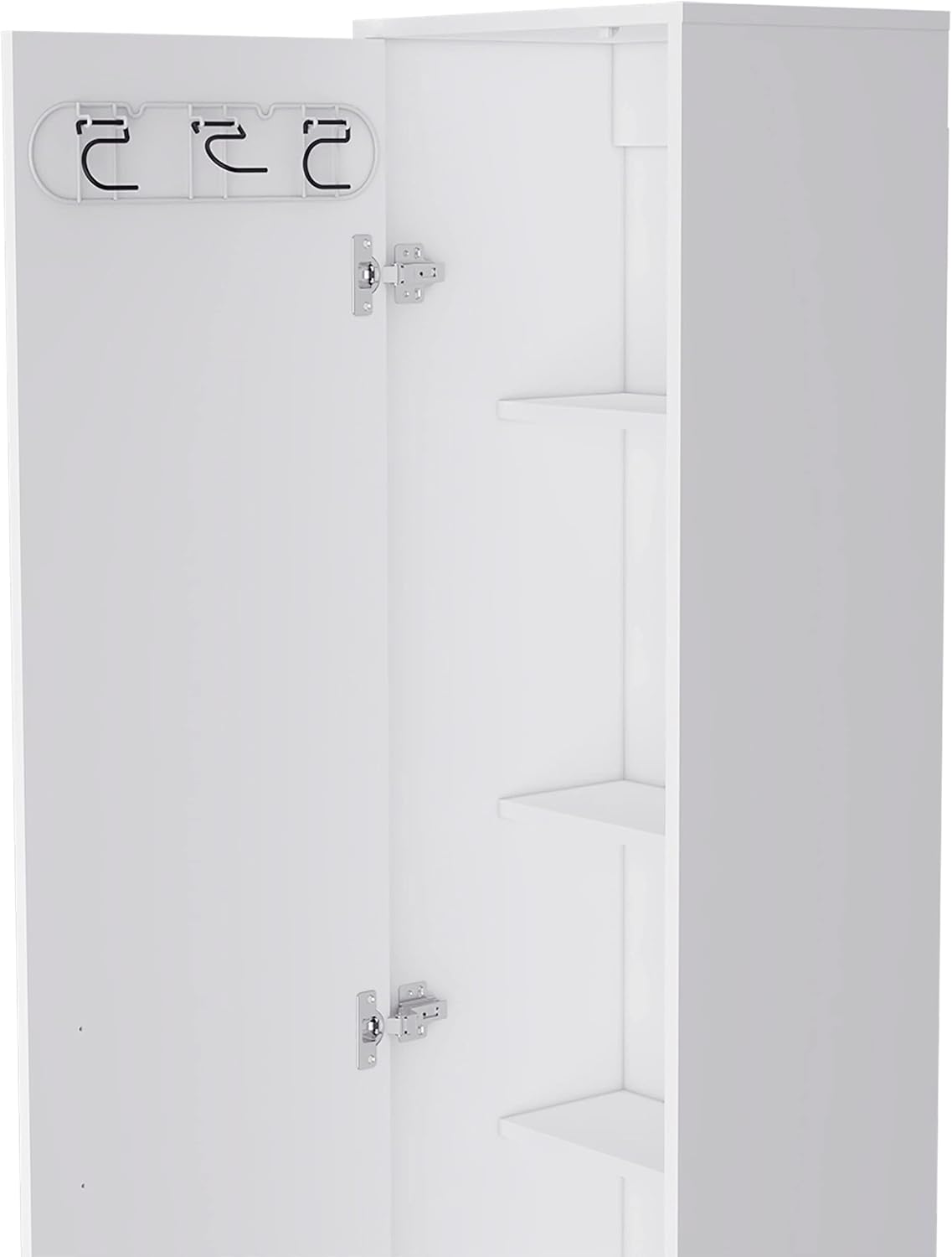 White Single Door Tall Storage Cabinet E3294