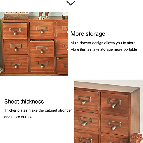 Traditional Solid Wood Small Chinese Medicine Cabinet Apothecary Drawer Dresser I463
