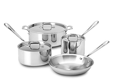 7 Piece Tri-Ply Stainless Steel Cookware Set Q93913