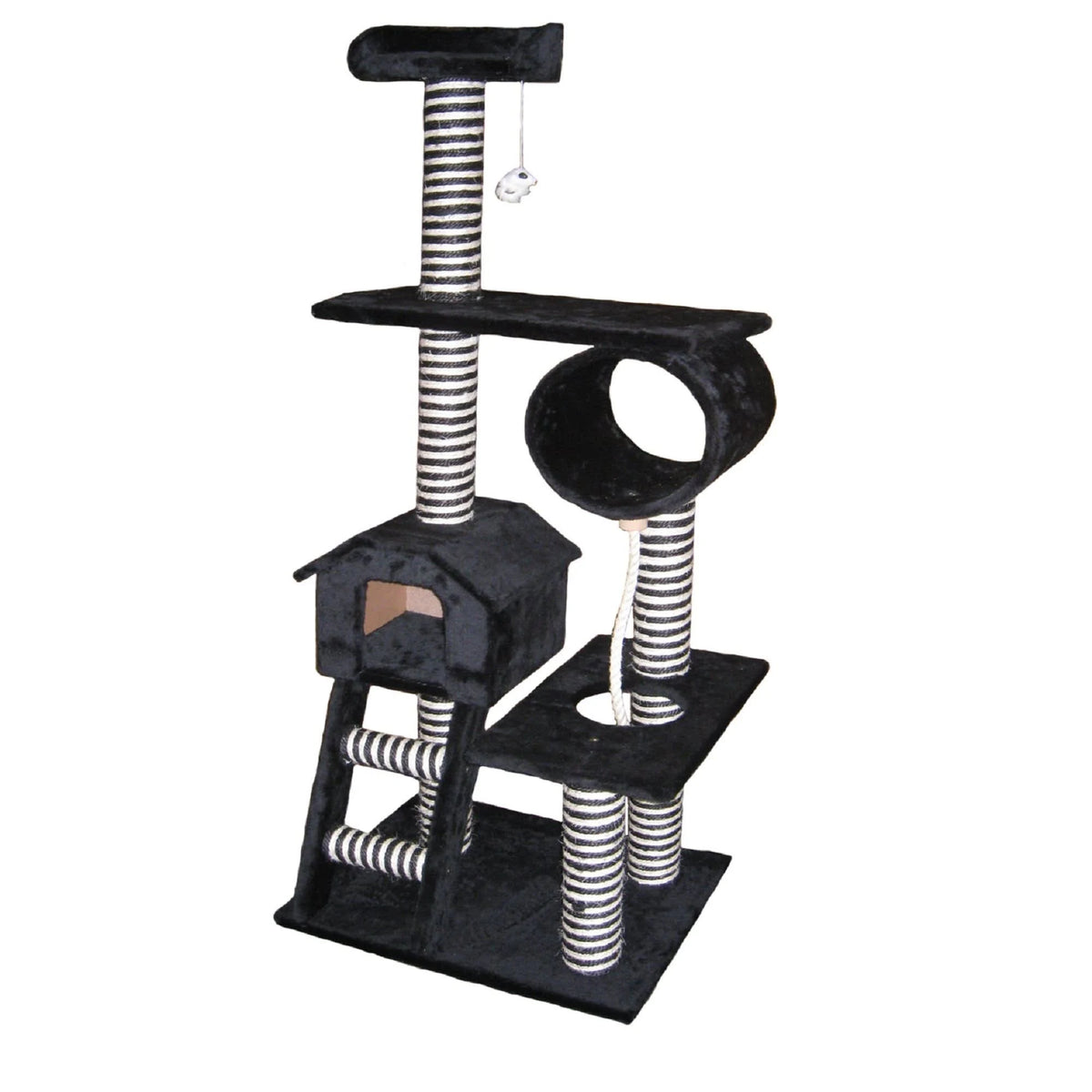 Black 60 in. Cat Tree W5113