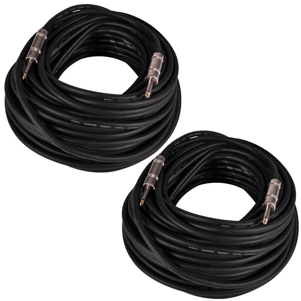 100-Feet 1/4 to 1/4-Inches 12-Gauge Speaker Cable Pair Q291173