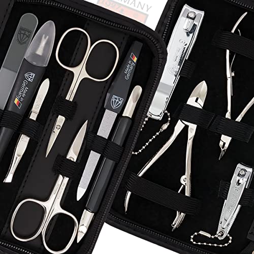 Manicure Pedicure Kit Set with Genuine Leather Case Y857598