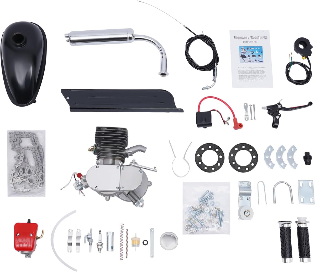 100CC 2-Stroke Gas Bicycle Engine Kit for 26" 28" Bicycle M311