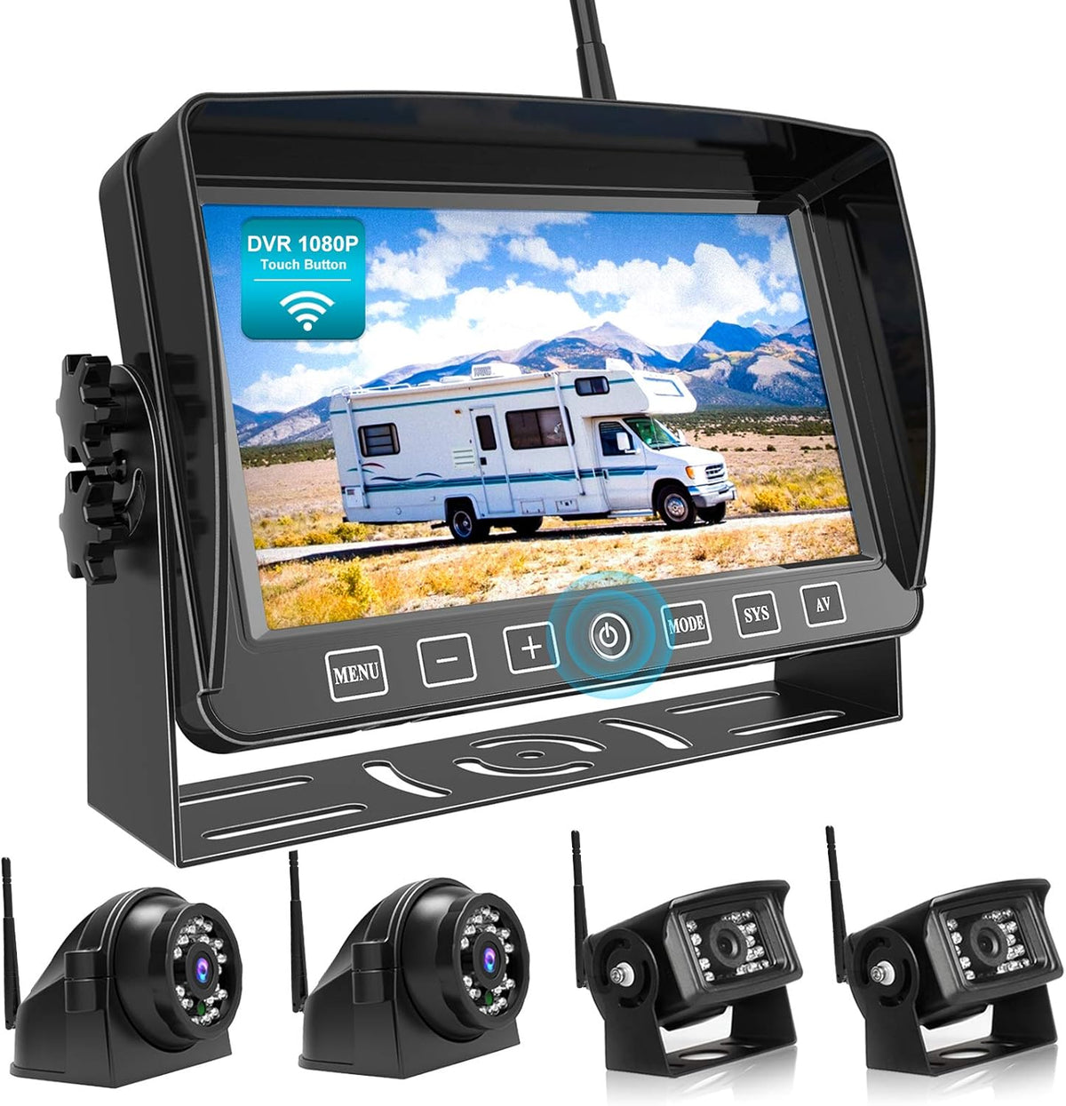 1080P 7-inch Wireless Backup Camera System B3844