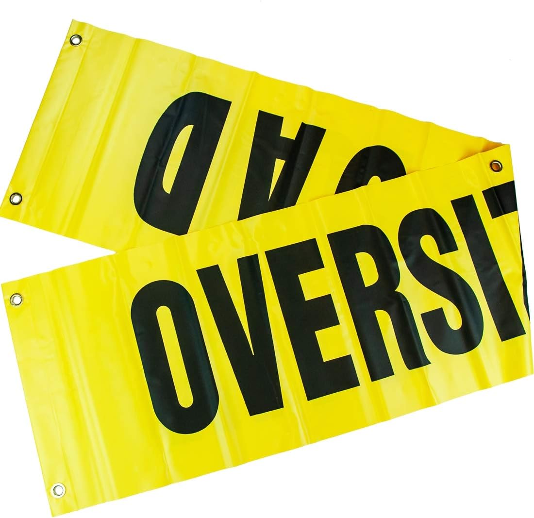 Flags, Signs, and Magnets Kit with 2 Reversible Oversize Load Signs, 4 Red Flags, 4 Orange Flags, and 4 Magnets C5262