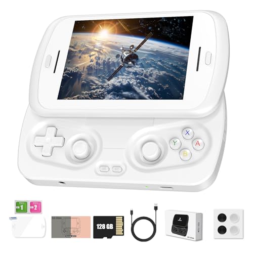 Black Handheld Retro Game Console with 128G Card F9235