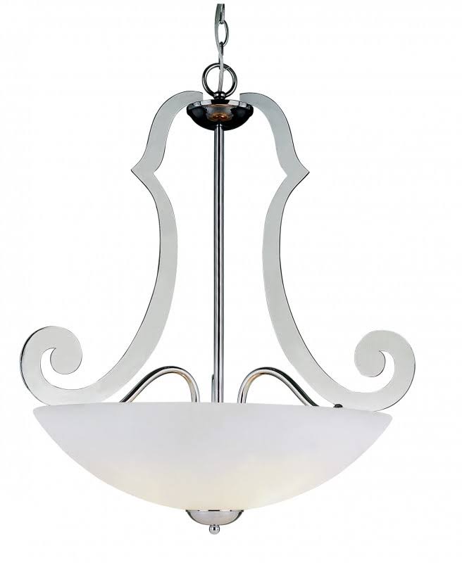Three Light Laser Cut Pendant in Polished Chrome J62098