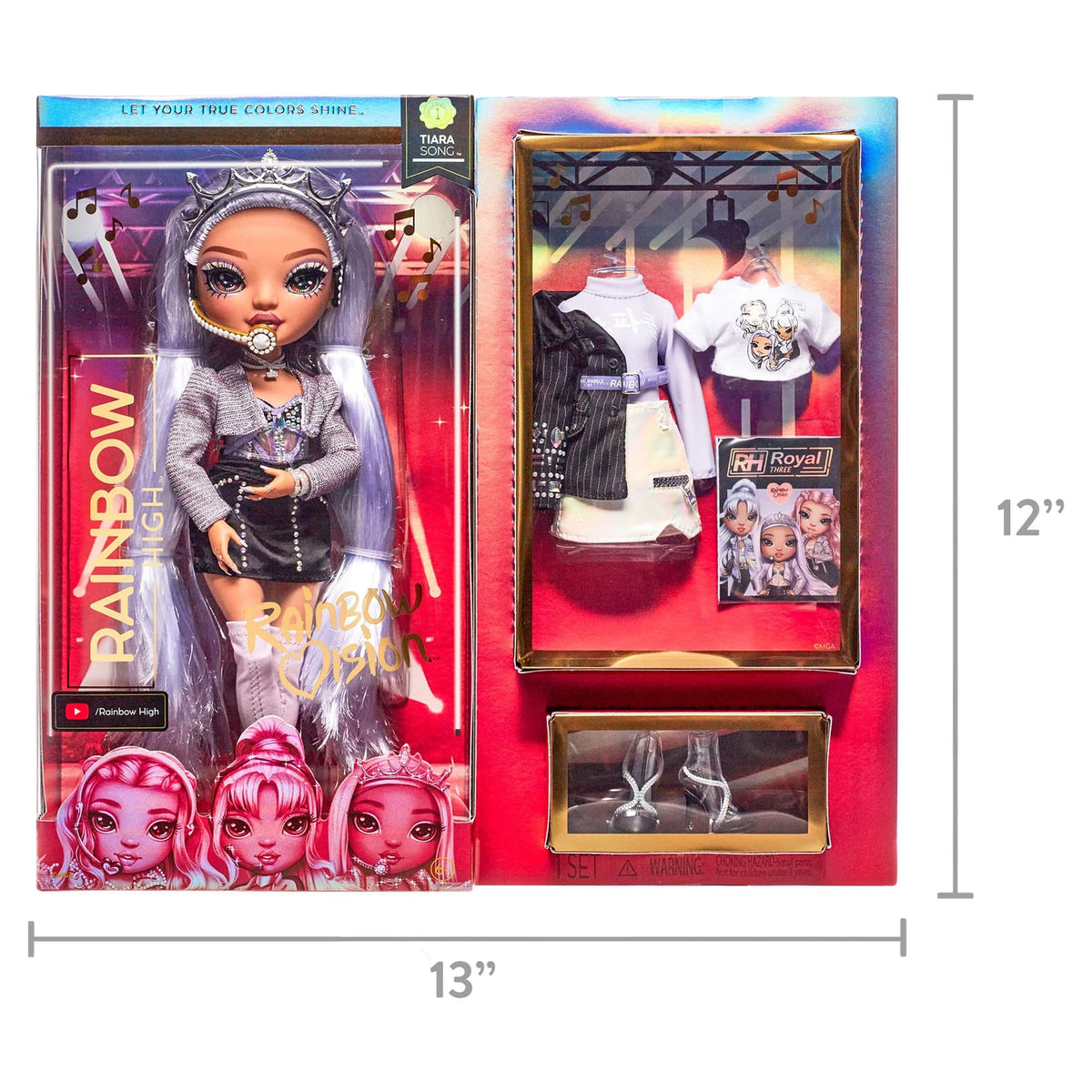 Purple Lilac Fashion Doll with 2 Designer Outfits and Microphone Headset G563