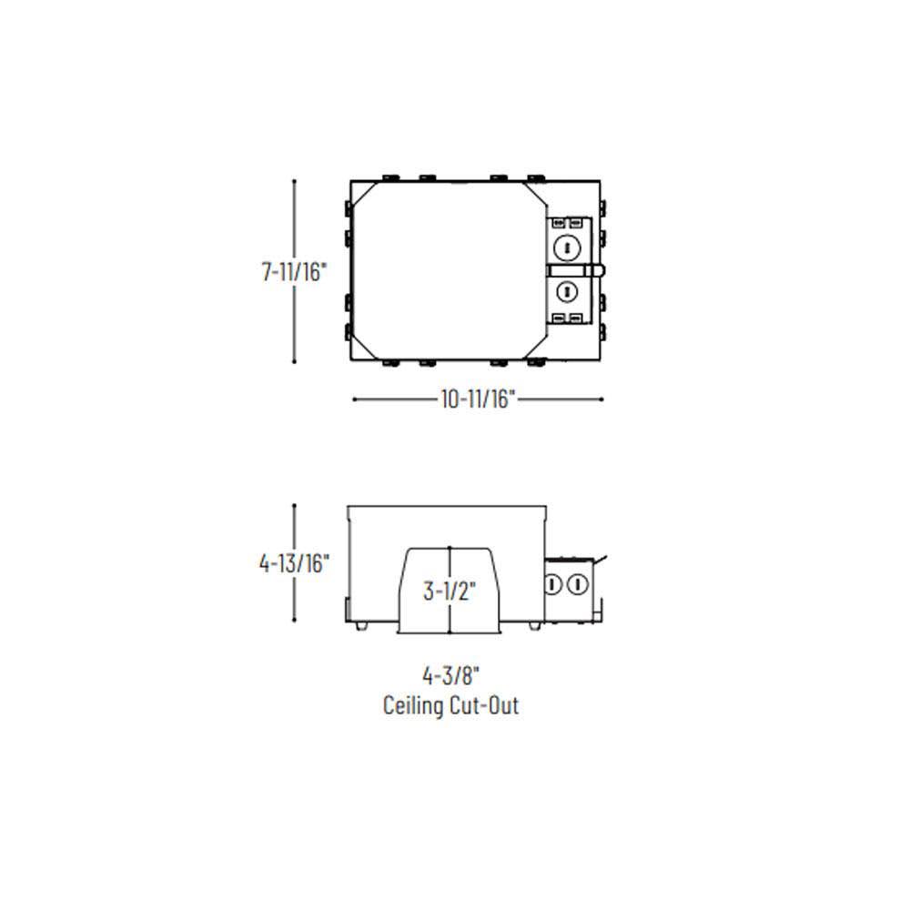4x22 Shallow LED Fire Rated Housing T670