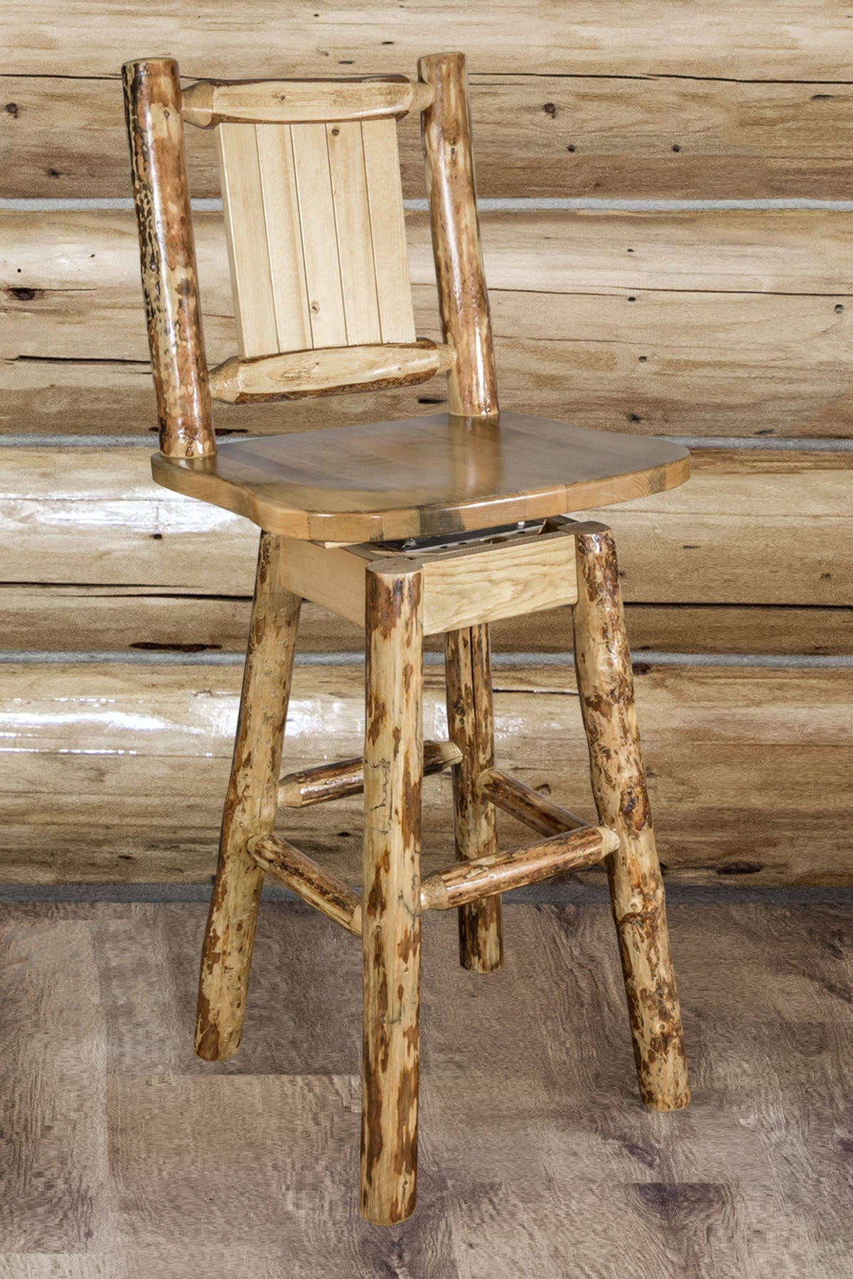 Counter Height Swivel Barstool with Back D3712