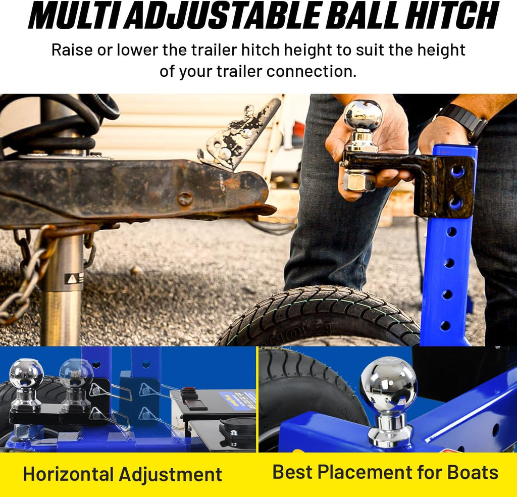 Electric Trailer Dolly 7500lbs Max Trailer Weight All-Terrain Wheels M223160