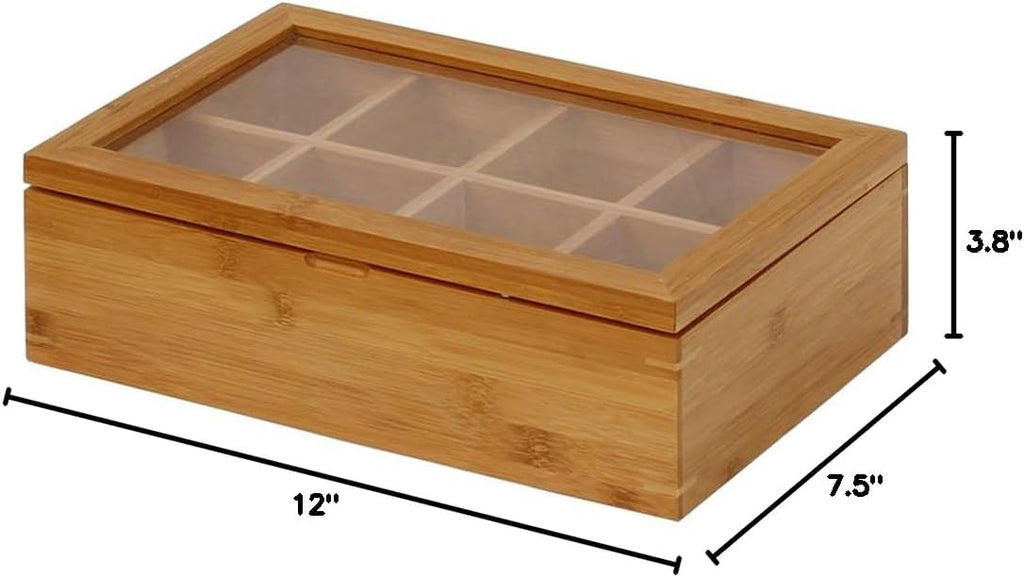 Natural Bamboo Tea Box 12 Inch C174382