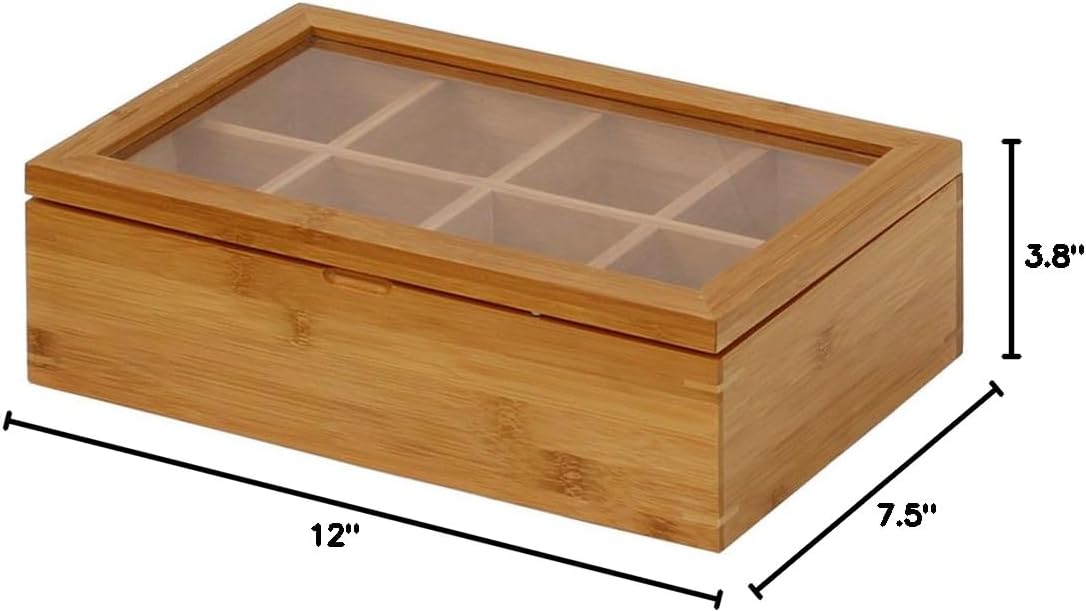 Natural Bamboo Tea Box 12 Inch C174382