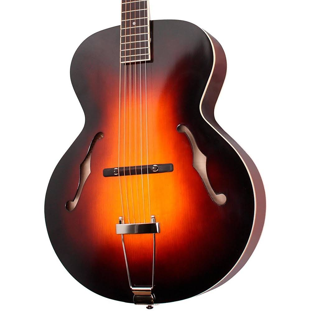 Vintage Sunburst Archtop Acoustic Guitar A222
